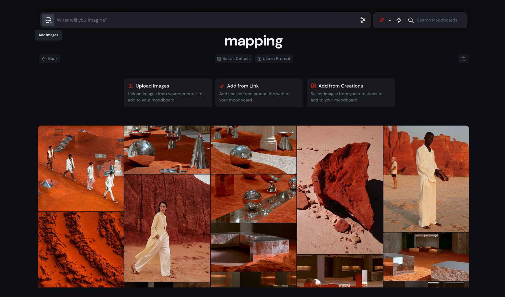 Mapping — Midjourney moodboard